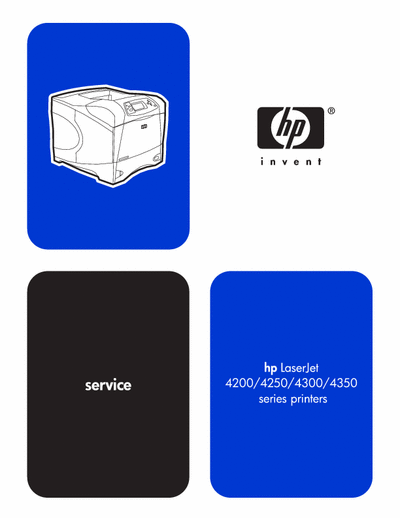 Hewlett Packard LaserJet 4200 4250 4300 4350 This is the service / repair manual for hp LaserJet 4200 / 4250 / 4300 / 4350 series printers.